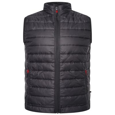 KAM Big Men's Zip Quilted Gilet BLACK KV141KAM Big Men's Zip Quilted Gilet BLACK KV141