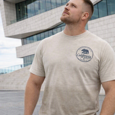 2 - 6XLÂ KAM Deep Dye California Print Tee KBS5828