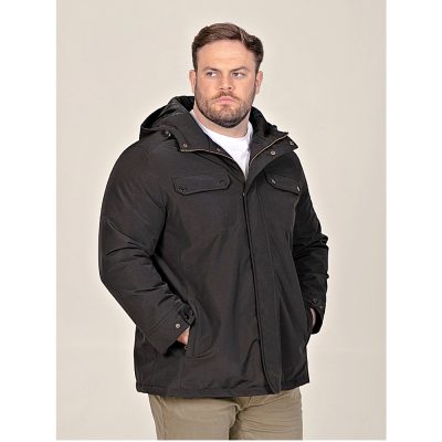 D555 RONNIE Waterproof Hooded Padded Jacket BLACK