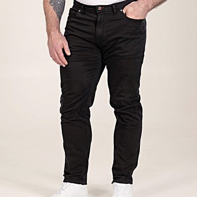 D555 KELVIN Tapered Fit Stretch Twill Chino with Peach Finish BLACK 502005