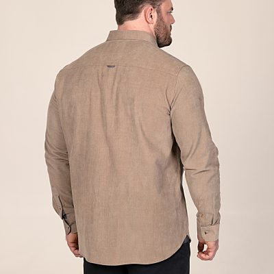 HOME PAGE 12 D555 CAREY Corduroy Shirt with Chest Pocket TAN112003 Big Sizes up to 7XL