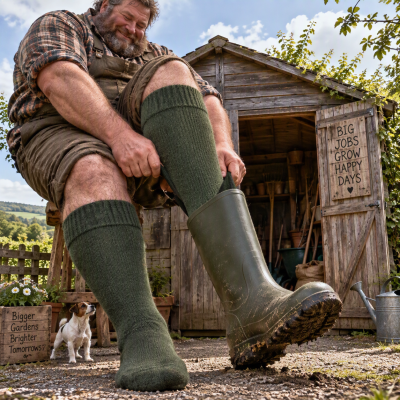 HOME PAGE 20 Big Sizes to fit 11/13 UK HJ-HALL Men’s Insulated Wool Wellington Sock GREEN 11/13 UK H J Hall